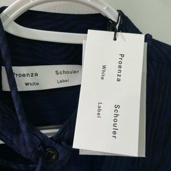 Proenza Schouler Printed Georgette Tie Front Top size 6 - Picture 11 of 11